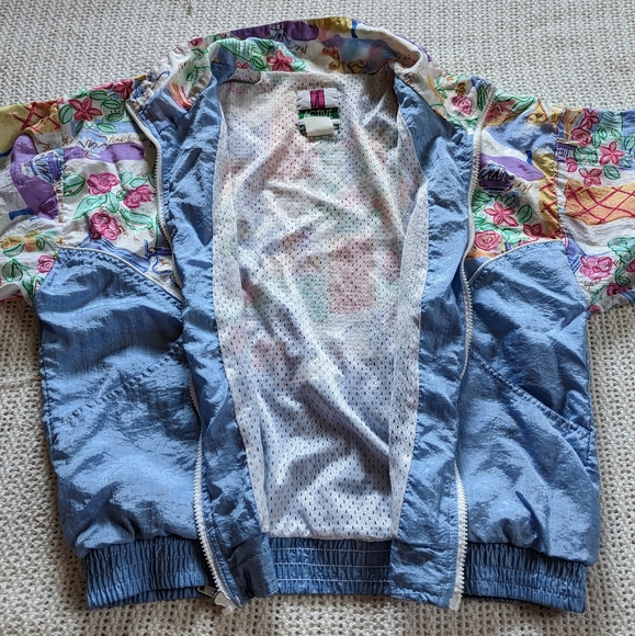 VTG 90s Active Exposure European Pattern Windbreaker Jacket Women's Medium - Picture 3 of 8